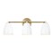 Designers Fountain Biba 24in 3-Light Brushed Gold Modern Indoor Vanity Light with Ice Mist Metal Shades D300M-3B-BG - alternate 1